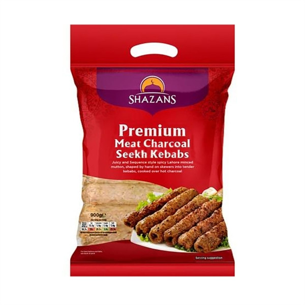 Shazans Primium Meat Charcoal Seekh Kabab-900gm