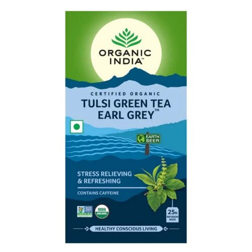 Organic India Tulsi Green Tea Earl Grey-25tb