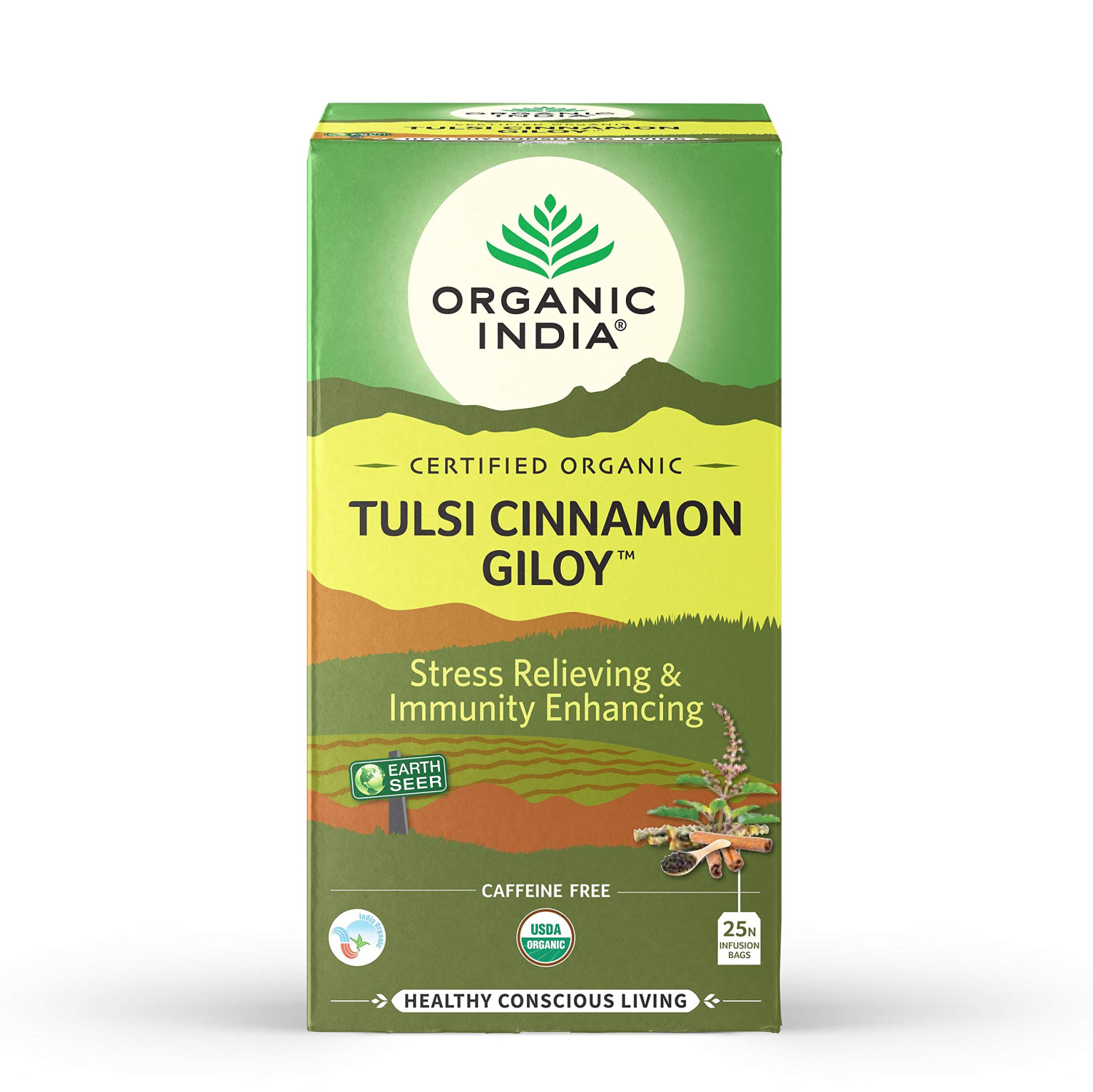 Organic India Tulsi Cinnamon Giloy-25tb