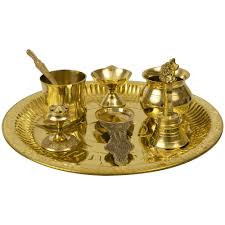 Brass Hindu religious pooja items