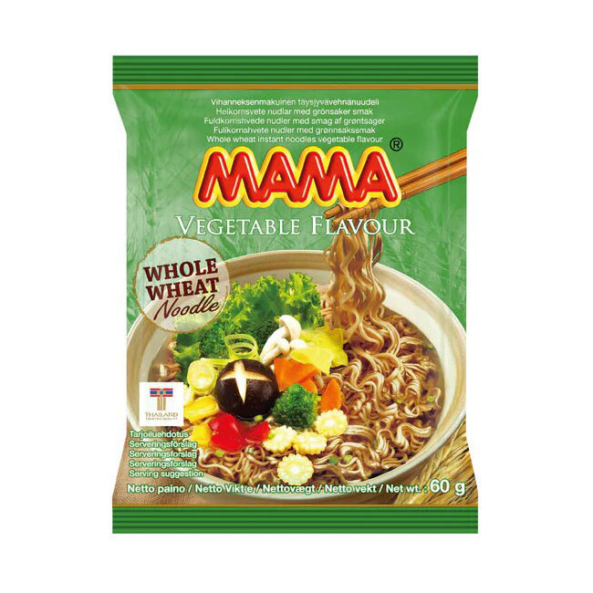 Mama Instatnt Vegetable Whole Wheat Noodles-60gm