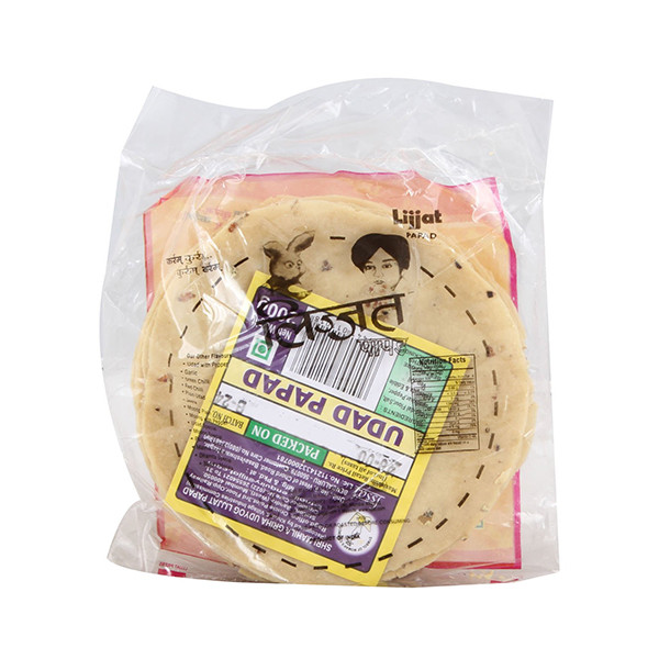 Lijjat Urad Papad Black Pepper-200gm