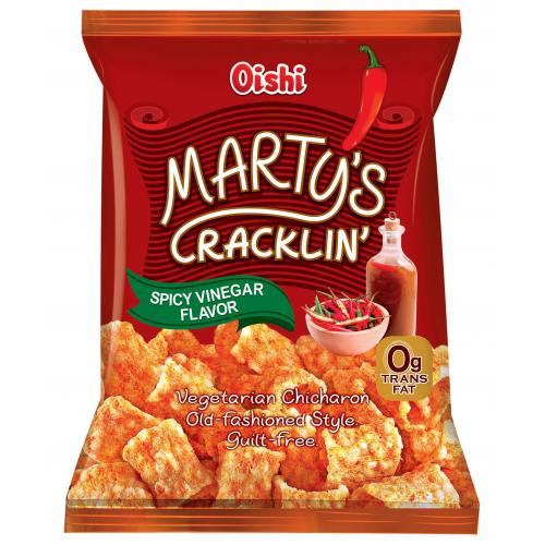 Oishi Marty's Cracklin Spicy Vinegar Flavor-90gm