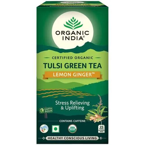 Organic India Tulsi Green Tea Lemon Ginger-25tb