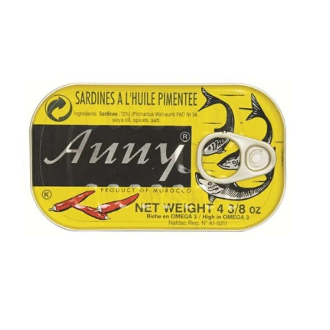 Sardine Anny Huile Pimentee Spicy Oil-125gm